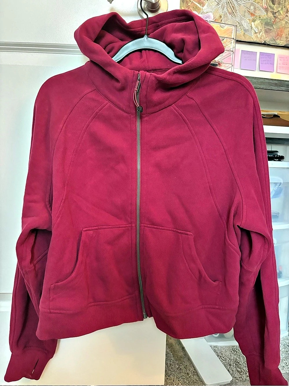 lululemon Scuba Oversized Full-Zip Scuba Pomegranate M/L
